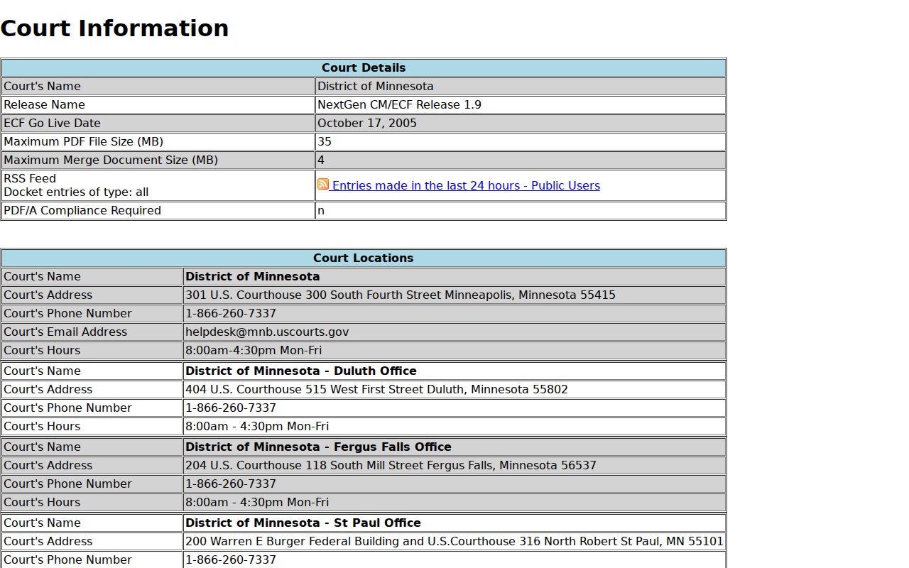Campbell court docket Wilkin County separate federal records system source