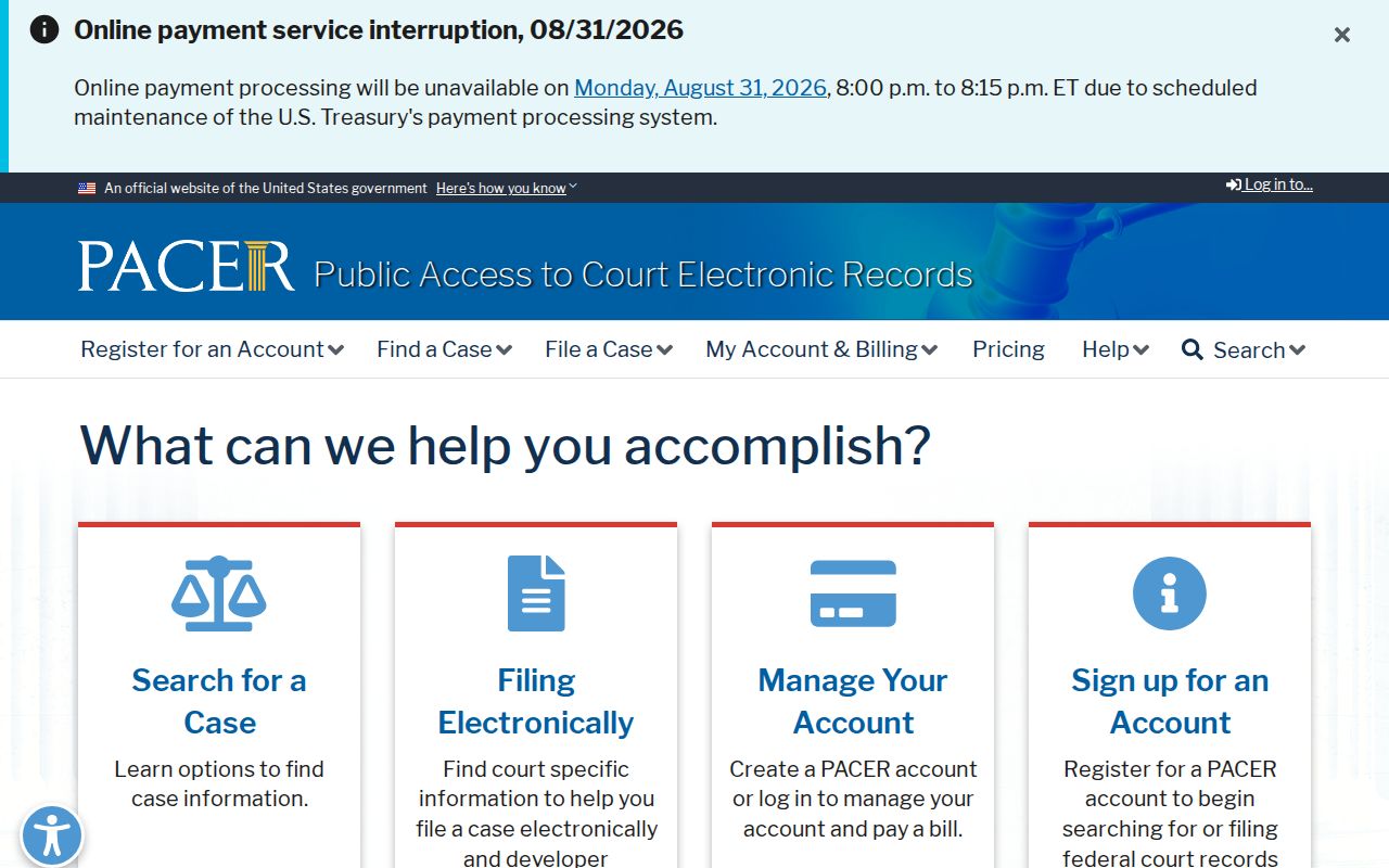 Rothsay court docket PACER federal court records search